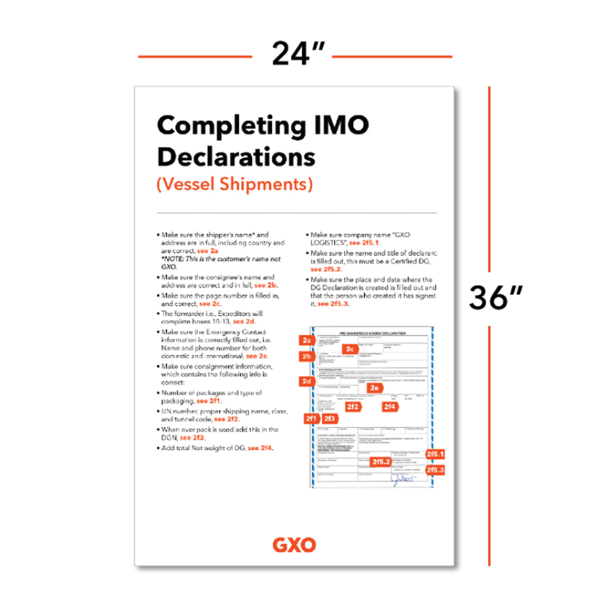 Dangerous Goods Poster 3: IMO Declarations