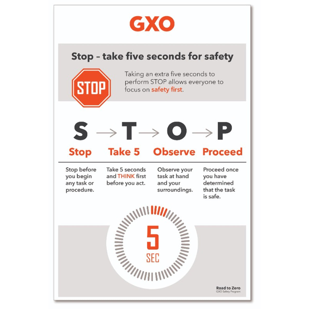 "STOP for 5" Poster