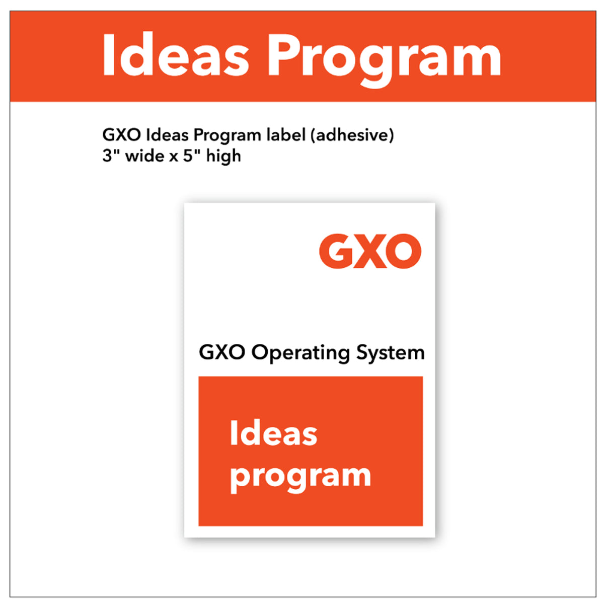 Ideas Program Label/Sticker