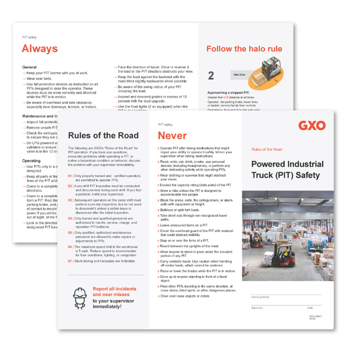 PIT Safety Brochure