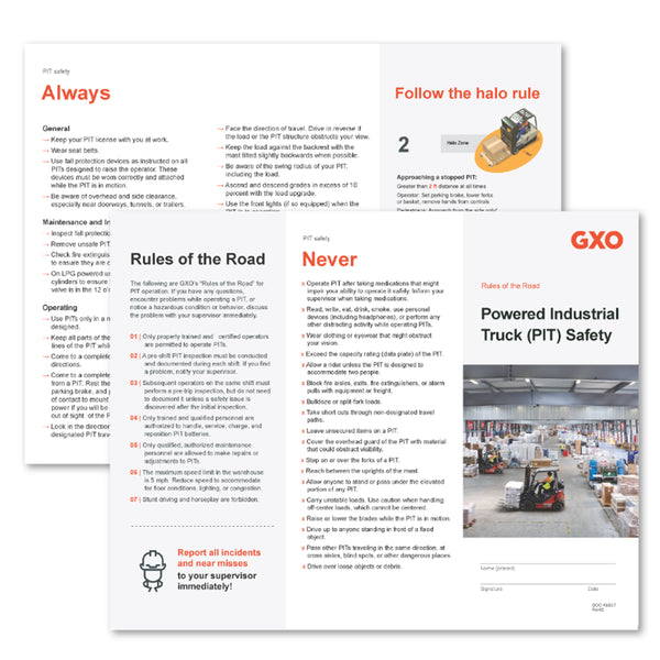 PIT Safety Brochure